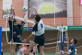 Partido UCAM - Universidad de Almería. Campeonato de España Universitario de Voleibol. Complejo Polideportivo Universitario. Abril de 2018