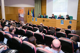 Mesa 3: "La perspectiva de las personas (físicas y jurídicas)". Jornada "Brexit y Gibraltar. Un reto con oportunidades conjuntas". Edificio del Rectorado. Febrero de 2017
