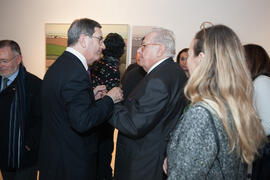 Elías de Mateo y Eugenio Chicano tras la inauguración de su exposición "Paisajes Andaluces&q...