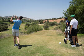 Jugada en el Campeonato Europeo de Golf Universitario. Antequera. Junio de 2019