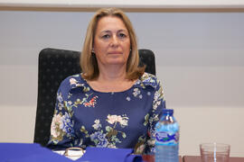 María del Carmen Montañez. Graduación y clausura del curso del Aula de Mayores de la Universidad de Málaga. Paraninfo. Junio de 2015