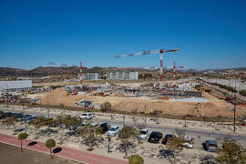 Obras de la nueva Facultad de Turismo. Campus de Teatinos. Febrero de 2022