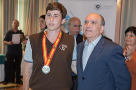 Entrega de medalla. Campeonato de España Universitario de Golf. Antequera. Abril de 2017