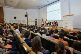 Acto de bienvenida a los alumnos de primer curso de Económicas. Paraninfo. Septiembre de 2014