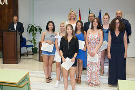 Grupo de alumnos en su graduación del CIE-UMA el Día del Español. Centro Internacional de Español...