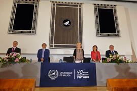 Mesa presidencial. Homenaje al personal que cumple 25 años al servicio de la Universidad de Málag...