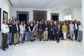 Foto de grupo. Toma de posesión de nuevos cargos de la Universidad de Málaga. Edificio del Rector...
