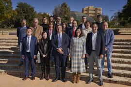 Equipo de Dirección de la Universidad de Málaga. Jardín Botánico. Enero de 2023