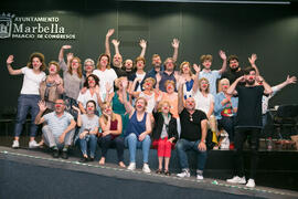 Foto de grupo tras la clase magistral "Clown: El arte de hacer el payaso". Curso de Ver...