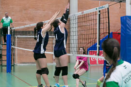 Partido femenino Universidad de Málaga - Universidad de A Coruña. Campeonato de España Universitario de Voleibol. Complejo Polideportivo Universitario. Abril de 2018