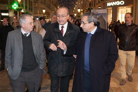 Inauguración de la exposición "La Universidad de Málaga del Siglo XXI".  Calle Larios. Enero de 2017