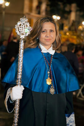 Representante de la Universidad de Málaga en el desfile procesional de la Hermandad de los Estudi...