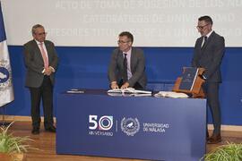 Toma de posesión de Francisco Borja Figueirido Castillo como catedrático del Área de Paleontología de la Universidad de Málaga. Toma de posesión de nuevos catedráticos y profesores titulares de la Universidad de Málaga. Paraninfo. Noviembre de 2023