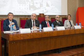 Mesa presidencial del acto conmemoración del 50 Aniversario de la Facultad de Económicas. Faculta...