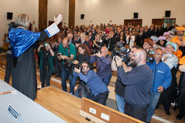 Imposición de la Medalla de Oro de la Universidad de Málaga a Adelaida de la Calle. Paraninfo. Mayo de 2016