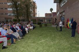 Intervención de Félix García. Homenaje al personal jubilado de la Facultad de Ciencias Económicas y Empresariales. Campus de El Ejido. Septiembre de 2022