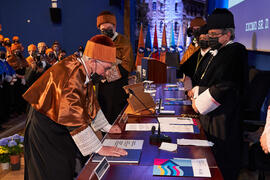 Investidura de Felipe Romera como Doctor "Honoris Causa" por la por la Escuela Técnica Superior de Ingeniería de Telecomunicación de la Universidad de Málaga. Paraninfo. Marzo de 2022