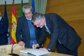 Toma de Posesión de Lorenzo Mandow Andaluz como nuevo catedrático del Departamento de Lenguajes y Ciencias de la Computación de la Universidad de Málaga. Edificio del Rectorado. Febrero de 2018