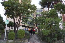 Comitiva académica. Investidura de Andrea Goldsmith como doctora "Honoris Causa" por la Escuela Técnica Superior de Ingeniería de Telecomunicación de la Universidad de Málaga. Paraninfo. Octubre de 2024