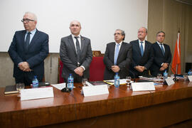 Mesa presidencial de la clausura del 50 Aniversario de la Facultad de Económicas. Facultad de Cie...