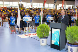 Intervención de Manuel Jesús Barón. Ceremonia de apertura del Campeonato del Mundo Universitario ...