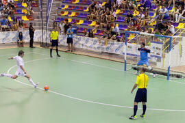 Partido España contra Bielorrusia. 14º Campeonato del Mundo Universitario de Fútbol Sala 2014 (FUTSAL). Antequera. Julio de 2014
