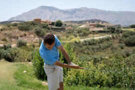 Jugador de la Universidad de Stirling. Campeonato Europeo de Golf Universitario. Antequera. Junio de 2019