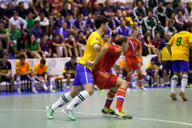 Partido Rusia contra Brasil. 14º Campeonato del Mundo Universitario de Fútbol Sala 2014 (FUTSAL)....