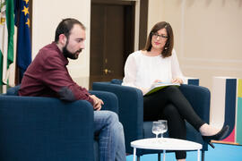 Susana Escudero y Aitor Sánchez en el coloquio "Dialogando para desmontar mitos sobre nutric...