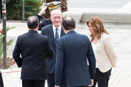 Llegada de autoridades. XXV Cumbre Hispano-Francesa. Edificio del Rectorado. Febrero de 2017