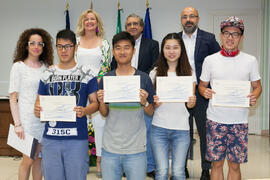 Grupo de alumnos en su graduación del CIE-UMA el Día del Español. Centro Internacional de Español...