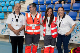 Equipo médico. 14º Campeonato del Mundo Universitario de Fútbol Sala 2014 (FUTSAL). Antequera. Julio de 2014