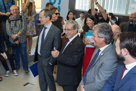 Visita del ministro Pedro Duque al edificio The Green Ray. Campus de Teatinos. Junio de 2018