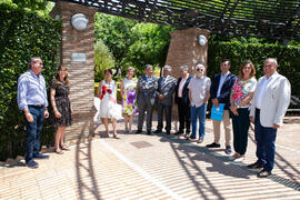 Foto de grupo. Inauguración de la glorieta Botánicos de la UMA. Jardín Botánico de la Universidad de Málaga. Junio de 2018
