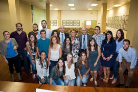 Foto de grupo de los galardonados en los Premios Extraordinarios de Licenciatura, Premios Gauss, ...