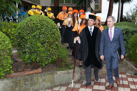 Cortejo previo a la imposición de la Medalla de Oro de la Universidad de Málaga a Dª. Adelaida de...