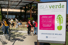 Inauguración de la primera "Isla y Senda Verde" de la Universidad de Málaga. Facultad de Ciencias de la Comunicación y Turismo. Octubre de 2019