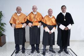 Retrato de grupo previo a la investidura de Alejandro Portes como Doctor "Honoris Causa" por la Universidad de Málaga. Paraninfo. Octubre de 2024