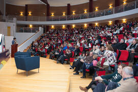 Asistentes a la conferencia "Dialogando", con César Bona. Facultad de Derecho. Enero de...