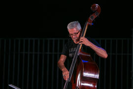 Contrabajista del concierto de Dorantes. Cursos de Verano de la Universidad de Málaga. Ronda. Jul...