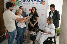 Photocall en la clausura de los Cursos de Verano de la Universidad de Málaga. Vélez Málaga. Julio de 2018