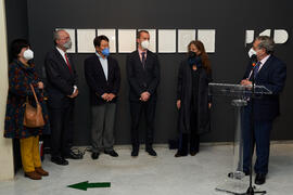 Intervención de José Ángel Narváez. Inauguración de la exposición "Why not Korea?". Edificio del Rectorado de la Universidad de Málaga. Enero de 2022