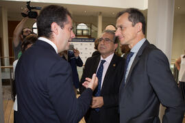 Visita del ministro de Ciencia, Innovación y Universidades, Pedro Duque. Edificio del Rectorado. ...