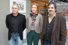 Eugenio José Luque, María Chantal Pérez y Ángel Idígoras en la inauguración de la exposición &quo...