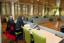 Intervención de María José Romero Aceituno. Primera sesión del X Pleno del Consejo Universitario Iberoamericano (CUIB) en la Universidad de Málaga. Rectorado. Marzo de 2012