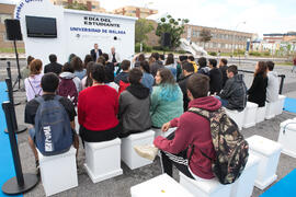 Peter Welter Soler y Juan Fernández imparten el taller: "Silent Please! Filming is coming". II Día del Estudiante. Campus de Teatinos. Octubre de 2018