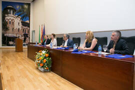 Mesa presidencial. Graduación y clausura del curso del Aula de Mayores de la Universidad de Málag...