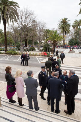Llegada de autoridades. XXV Cumbre Hispano-Francesa. Edificio del Rectorado. Febrero de 2017