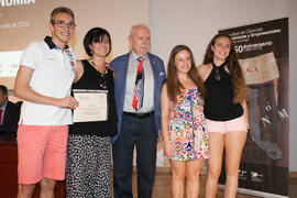 La Asociación Científica de Economía y Dirección de Empresa premia a la Facultad de la Universidad Miguel Hernández de Elche. Entrega de premios en el Paraninfo de la Universidad de Málaga. Olimpiada Española de Economía, Fase Nacional. Junio de 2015