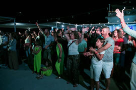 Público asistente al concierto de Dry Martina. Festival Benéfico en los Baños del Carmen. Cursos ...